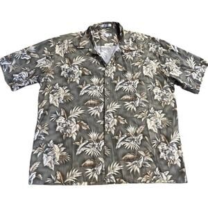 VTG Pierre Cardin Hawaiian Button-up Short Sleeve Collared Shirt 100% Cotton XXL